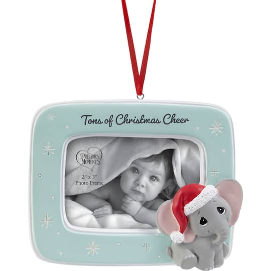 Precious Moments 3.5&#x22; Tons of Christmas Cheer Photo Frame Ornament